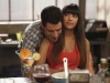 NEW GIRL:  Schmidt (Max Greenfield, L) and Cece (Hannah Simone, R) are relieved by some good news in the "Kids" episode of NEW GIRL airing Tuesday, April 17 (9:00-9:31 PM ET/PT) on FOX.  ©2012 Fox Broadcasting Co.  Cr:  Greg Gayne/FOX