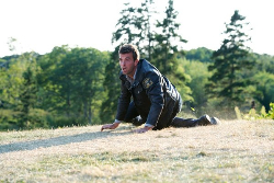 Nathan watches helplessly as Duke and Audrey disappear with the barn