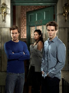 BEING HUMAN -- Season: 1 -- Pictured: (l-r) Sam Huntington as Josh, Meaghan Rath as Sally, Sam Witwer as Aidan 
