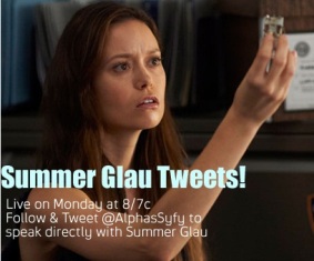 Summer Glau - Alphas - tweet