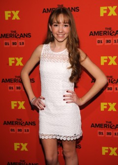 NEW YORK - JANUARY 26: Holly Taylor (Paige Jennings) attends  the FX Premiere of "The Americans" at the DGA Theater on January 26, 2013 in New York City.  (Photo by Brad Barket/PictureGroup/ FX)