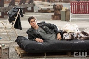 Just who is Damon posing for? LOL!