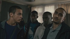 L-R: Rashid (James Floyd), J-Boy (Malachi Kirby), AJ (Arnold Oceng), and Repo (Aymen Hamdouchi), DMG gang members