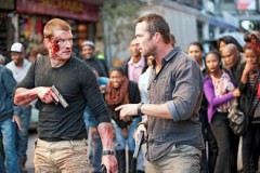 Sullivan Stapleton and Philip Winchester in a scene from last season's finale