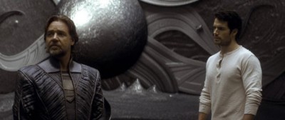 The essence of Jor-El (Russell Crowe) speaking with his son Kal-El/Clark