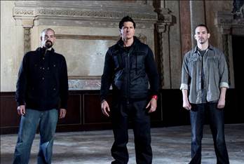 Left to right: Aaron Goodwin, Zak Bagans, Nick Groff