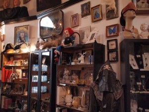 Collection of oddities along Loved to Death's wall.