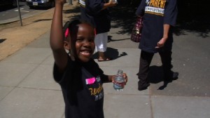 Shemika Murphy's daughter celebrating a small victory for McKinley school