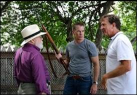  Conspiracy Theorist Jim Marrs, Investigator Mike Baker and Director Greg DeHart behind the Grassy Knoll on "America Declassified