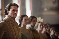 George (David Oakes) stands and watches as the power for the throne takes an unexpected turn.