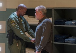 Clay finally makes it to Stockton and loses his private cell privileges