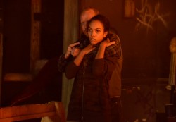 One of Gunther's henchmen uses Jenny as a hostage to negotiate with Abbie who's take the Book of Black Magic