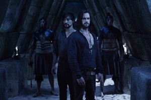 “Da Vinci / Riario Incan Tunnel” Tom Riley stars as Leonardo Da Vinci and Blake Ritson as Girolamo Riario in season two of Da Vinci’s Demons
