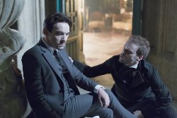 DRACULA -- "From Darkness To Light" Episode 104 -- Pictured: (l-r) Jonathan Rhys Meyers as Alexander Grayson, Alec Newman as Josef Cervenka -- (Photo by: Jonathon Hession/NBC)