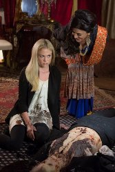 GRIMM -- "PTZD" Episode 302 -- Pictured: (l-r) Claire Coffee as Adalind Schade, Shohreh Aghdashloo as Stefania -- (Photo by: Scott Green/NBC)
