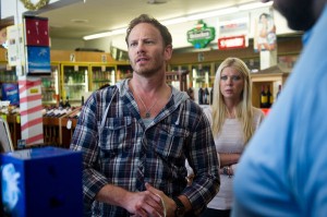 SHARKNADO -- "Syfy Original Movie" 2013 -- Pictured: (l-r) Ian Ziering as Fin, Tara Reid as April