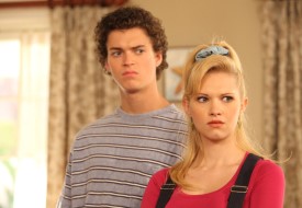 Frankie (Connor Buckley, L) and his sister Rachel (Claudia Lee, R) are less than enthusiastic about the changes going on with the parents.