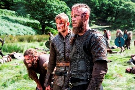A family affair. (L-R) Rollo (Clive Standen), Bjorn (Alexander Ludwig) and Ragnar (Travis Fimmel)