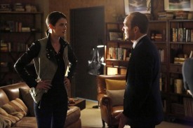 Maria Hill (Cobie Smulders) and Coulson (Clark Gregg)