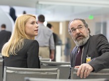 Claire Danes as Carrie Mathison and Mandy Patinkin as Saul Berenson in Homeland. Photo:  Jackson Lee Davis/SHOWTIME