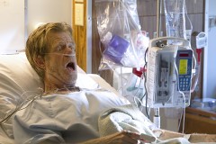 Frank is suddenly awakened by a typical Carl (unseen) move.