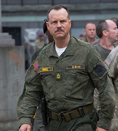 Despite the look, Paxton is pretty funny in Edge of Tomorrow.