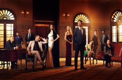 TYRANT - Pictured: (L-R) Salim Daw as Yussef, Mehdi Dehbi as Abdul, Noah Silver as Sammy, Ashraf Barhom as Jamal, Moran Atias as Leila, Jennifer Finnigan as Molly, Adam Rayner as Barry, Anne Winters as Emma, Justin Kirk as John Tucker, Fares Fares as Fauzi, Alice Krige as Amira. CR: Matthias Clamer/FX