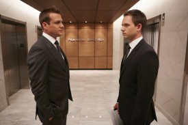 Mike (Patrick J. Adams) and Harvey (Gabriel Macht) go another round.