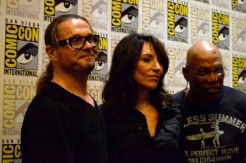Sutter, Katey Sagal and Paris Barclay at the Comic Con Press Conference.