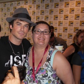 Again, ignore me on the right and drool over the guy on my left! Ian Somerhalder was so sweet - his publicist was trying to grab him but he had promised to take a photo with me after our round table interviews. Thank you, IAN!!