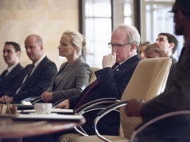 CIA Director Lockhart is clearly perturbed by the bullshit the minister is spewing.