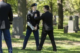 Mickey does a good job of restraining a very angry Ian.