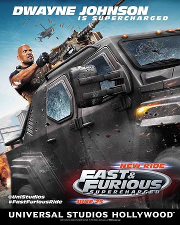 UNIVERSAL STUDIOS HOLLYWOOD - THEME PARKS -- Pictured: Dwayne Johnson in "Fast & Furious - Supercharged" -- (Photo by: Universal Studios Hollywood)