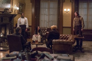 The adventures fortify the house to steel it against for dark forces trying to gain entry...again.