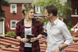 Pictured: (l-r) Nicole Maines as Anna, Mark Feuerstein as Dr. Hank Lawson -- (Photo by: David Giesbrecht/USA Network)