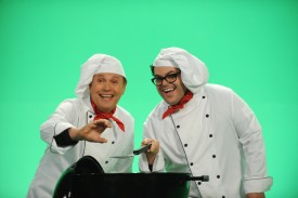 Billy and Josh putting on a happy face.