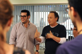THE COMEDIANS -- "Red, White & Working Blue" Episode 111 (Airs Thursday, June 18, 10:00 pm e/p) -- Pictured: (l-r) Josh Gad as Josh, Billy Crystal as Billy. CR: Ray Mickshaw/FX.
