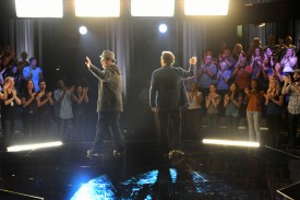 THE COMEDIANS -- "Partners" Episode 113 (Airs Thursday, June 25, 10:30 pm e/p) -- Pictured: (l-r) Josh Gad as Josh, Billy Crystal as Billy. CR: Ray Mickshaw/FX