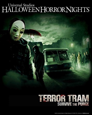 Pictured: "Terror Tram: Survive the Purge" Key Art -- (Photo by: Universal Studios Hollywood)