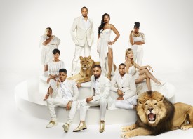 EMPIRE: Cast Pictured L-R: (Bottom Row) Bryshere Gray as Hakeem Lyon, Jussie Smollett as Jamal Lyon, Trai Byers as Andre Lyon (Middle Row) Grace Gealey as Anika, Kaitlin Doubleday as Rhonda Lyon (Back Row) Gabourey Sidibe as Becky, Terrence Howard as Lucious Lyon, Taraji P. Henson as Cookie Lyon and Ta'Rhonda Jones as Porsha on EMPIRE Season 2 premiering Wednesday, September 23 (9:00-10:00 PM ET/PT) on FOX. ©2015 Fox Broadcasting Co. Cr: James Dimmock/FOX.