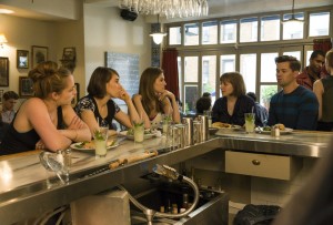 Season 4, episode 6 (L-R): Jemina Kirke, Zosia Mamet, Allison Williams, Lena Dunham, Andrew Rannells.