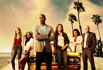 ROSEWOOD: Cast Pictured L-R: Anna Konkle as TMI, Gabrielle Dennis as Pippy Rosewood, Morris Chestnut as Beaumont Rosewood, Jr., Jaina Lee Ortiz as Detective Villa, Lorraine Toussaint as Donna Rosewood and Domenick Lombardozzi as Captain Ira Hornstock. ©2015 Fox Broadcasting Co. Cr: Justin Stephens/FOX.