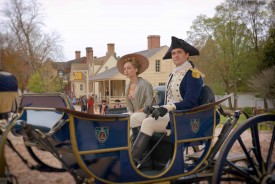 Owain Yeoman as Benedict Arnold and Ksenia Solo as Peggy Shippen - TURN: Washington's Spies _ Season 3, Episode 1 - Photo Credit: Antony Platt/AMC
