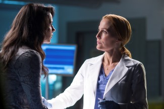 THE X-FILES: L-R: Guest star Annet Mahendru as Sveta, and Gillian Anderson as Dr. Dana Scully. 