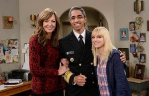 Allison Janney, Dr. Vivek H. Murthy, and Anna Faris in a CBS Cares PSA on addiction