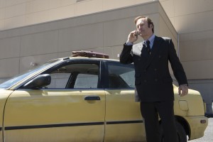 Bob Odenkirk as Saul Goodman - Better Call Saul _ Season 1, Episode 1 - Photo Credit: Ursula Coyote/AMC