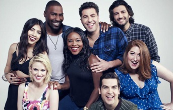 Back Row: Jeremy D. Howard, Adam Ray, Amir K. Middle: Michelle Ortiz, Lyric Lewis, and Chelsea Davison Bottom - Carlie Craig and Piotr Michael