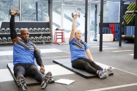 STRONG -- "Friends and Frenemies" Episode 103 -- Pictured: (l-r) Bennie Wylie, Jill May -- (Photo by: Trae Patton/NBC)
