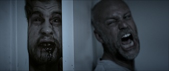 Dino fights off an unwanted visitor