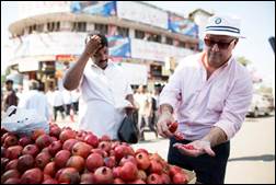 Andrew Zimmern, host of “Andrew Zimmern’s Driven By Food,” in Hyderabad, India